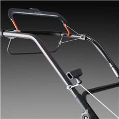Husqvarna LC140S lawnmower view of the handles