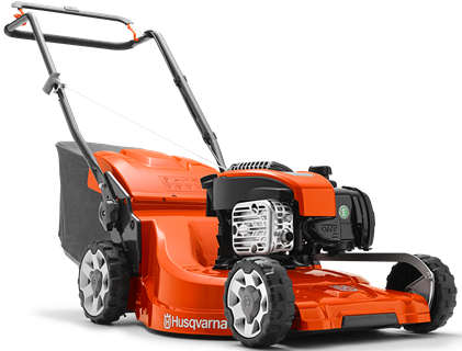 Husqvarna LC247 petrol lawn mower side view